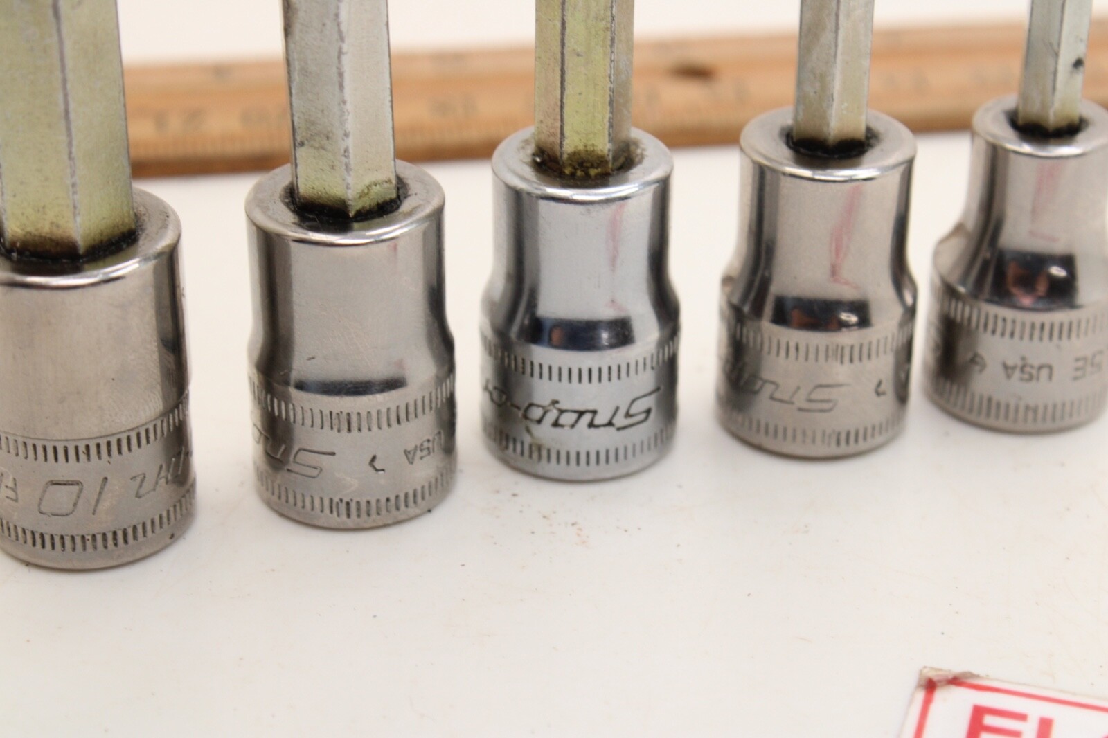 Snap-On FAML5E-FAML10E 5-10mm 5 Piece 3/8″ Drive Metric Long Hex Socket USA