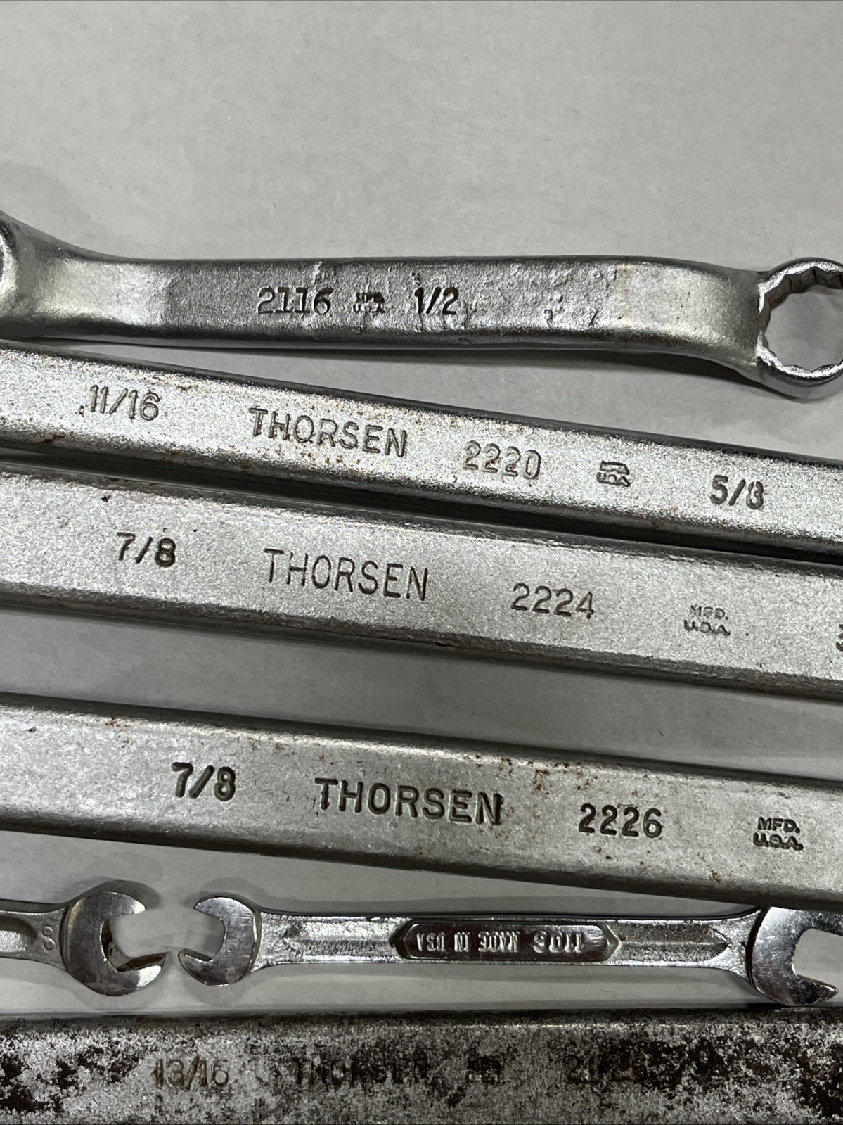 Thorsen 11 Piece Wrench Lot Various Sizes Vintage USA
