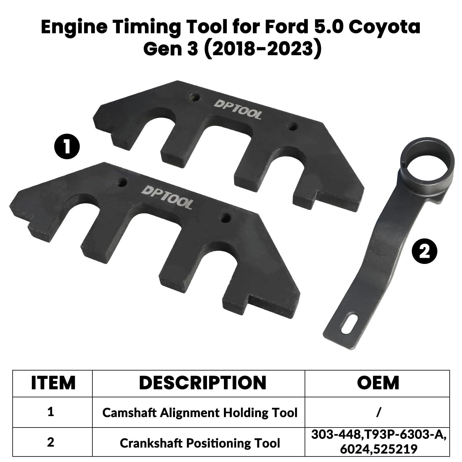 Camshaft Alignment Tool & Crankshaft Positioning Tool for Ford 5.0 Coyote V8 201