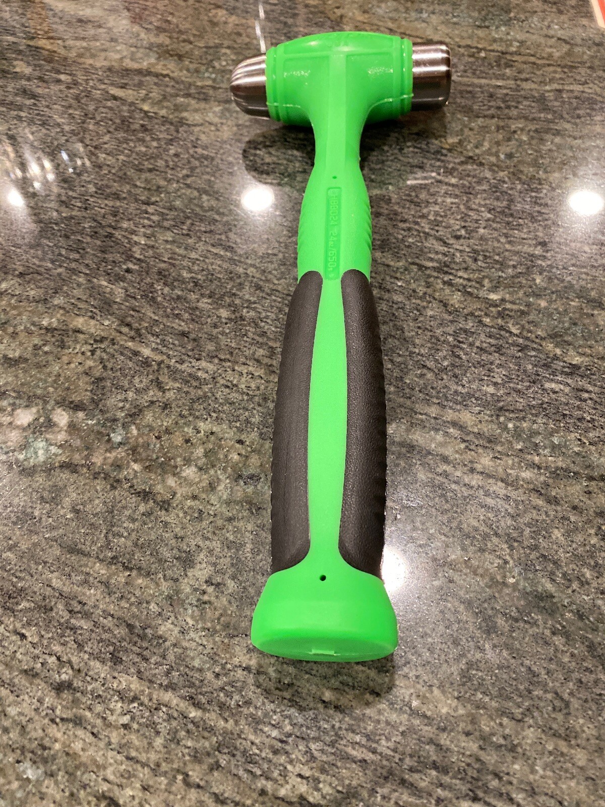 Snap On hbbd24g 24 ounce ball peen soft grip dead blow hammer green