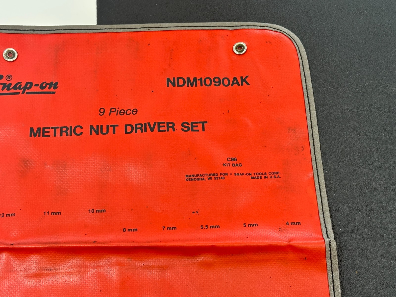🇺🇸Snap-on Tools USA C96 Kit Bag (No Tools) for NDM1090AK Metric Nut Driver Set