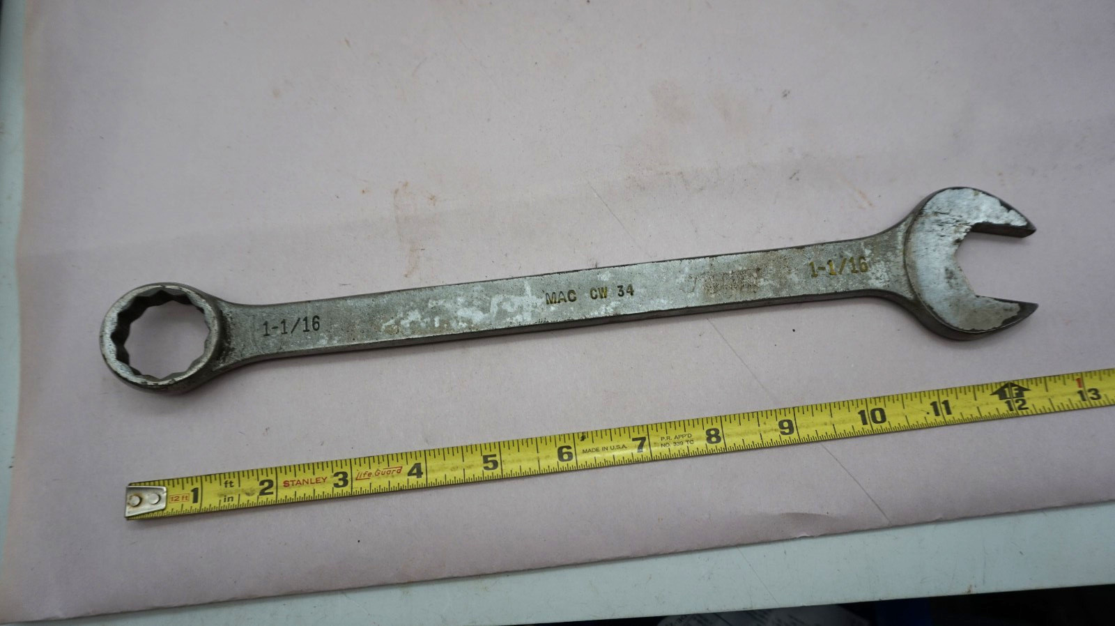 MAC CW34 1-1/16″ 12 Point Combination Wrench Open Box End, MADE IN USA!!!!