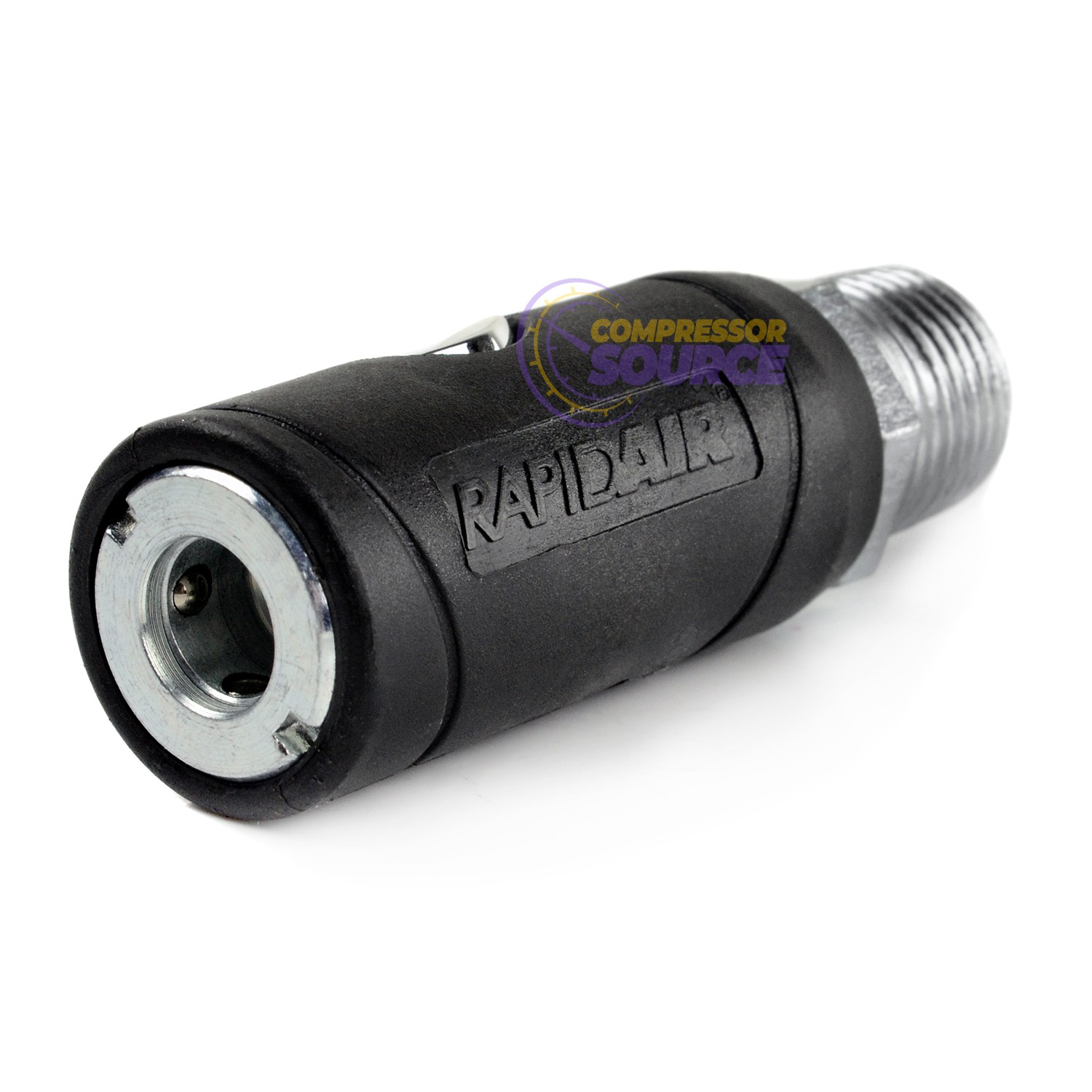 Industrial Style Safety Air Plug Coupler 1/4″ Body 1/2″ MNPT Push Button Release