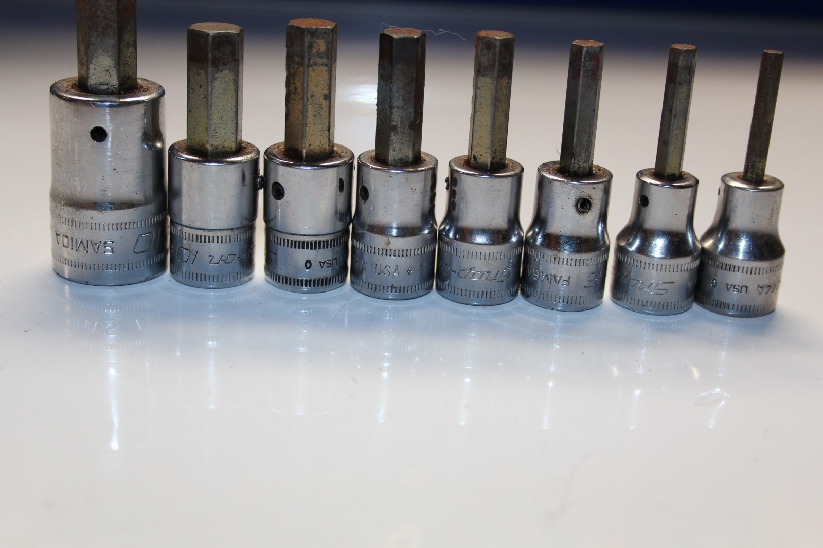 SNAP-ON TOOLS METRIC Standard Hex Bit Socket Driver SET USA 207EFAMY + SAM10A