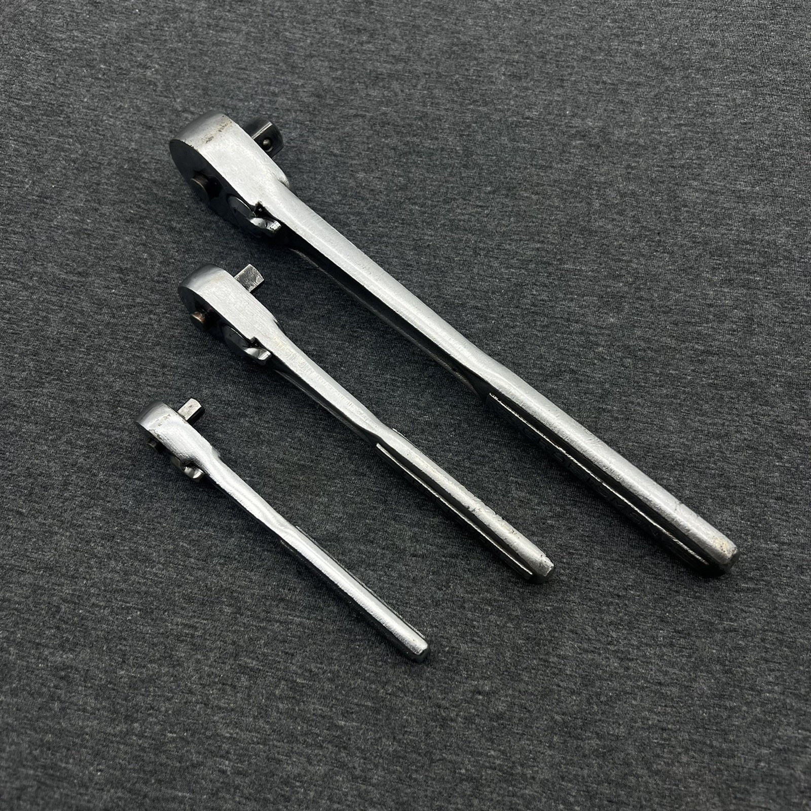 Vintage Craftsman 3pc Ratchet Set 1/2”, 3/8” & 1/4”Drive V Series USA