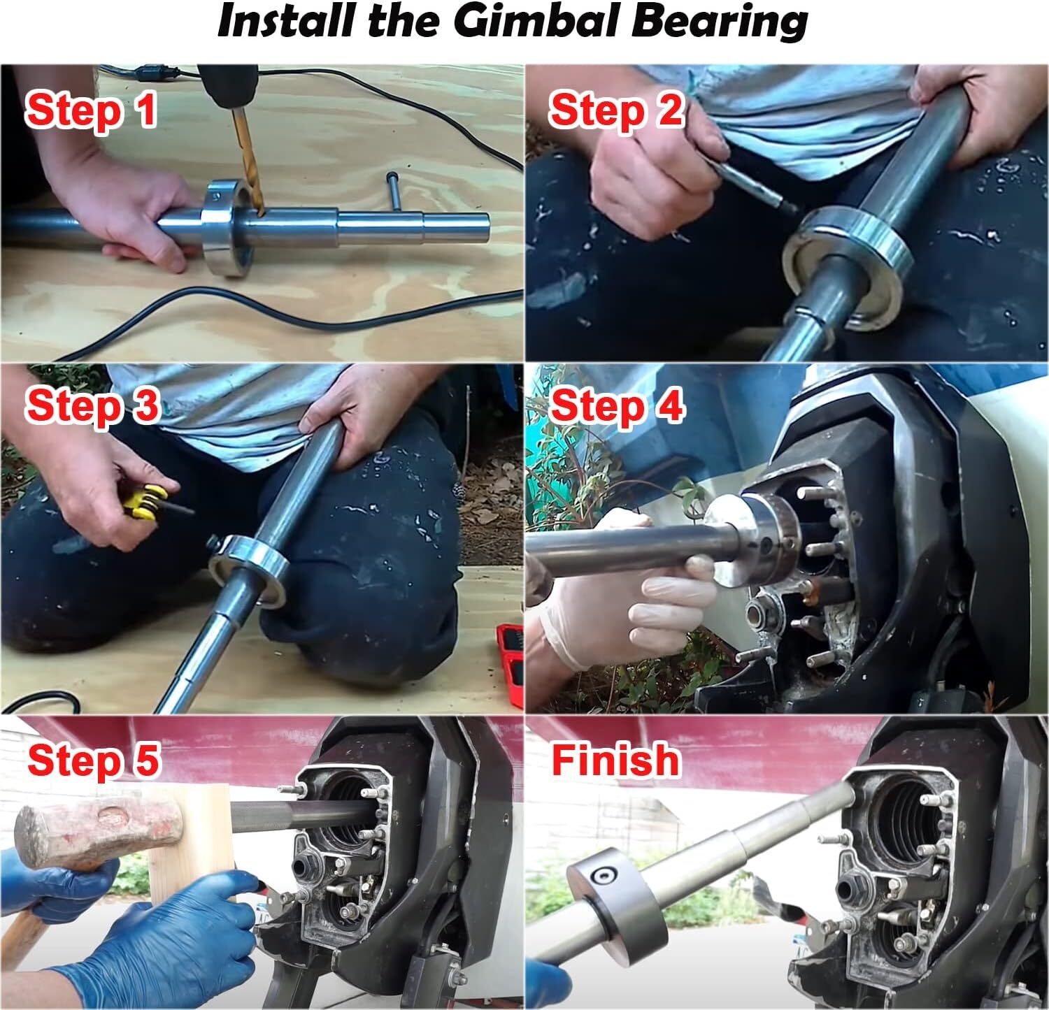 Gimbal Bearing Puller Remover,Installer,Alignment Tool for Mercruiser OMC Volvo