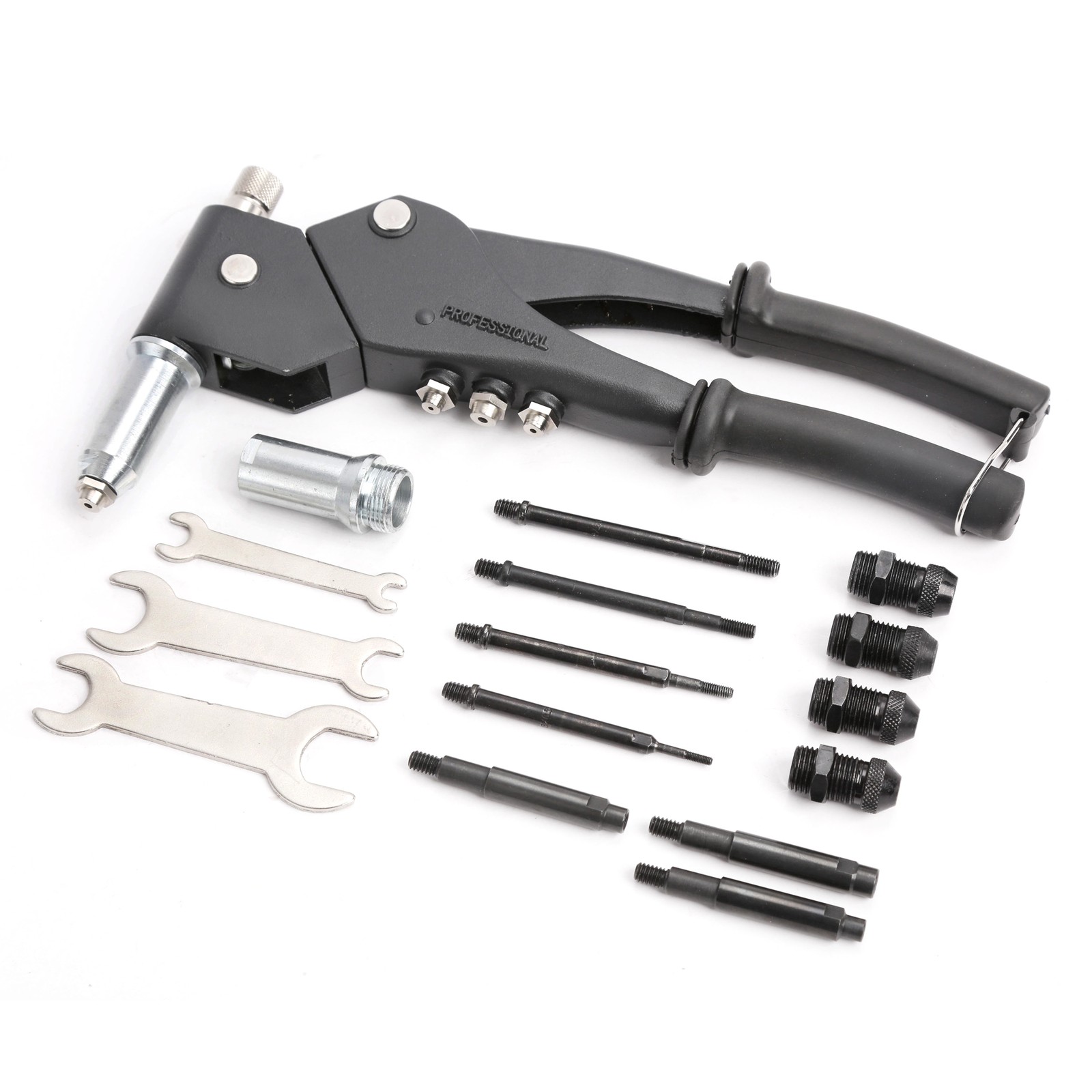 360° Swivel Blind Thread Nut Insert Stud Rivet Riveting Set Gun Tool M3 M4 M5 M6