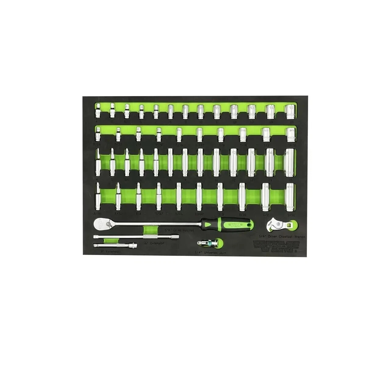 VIM Tools SMS400 51 Piece 1/4″ Drive Socket Master Set