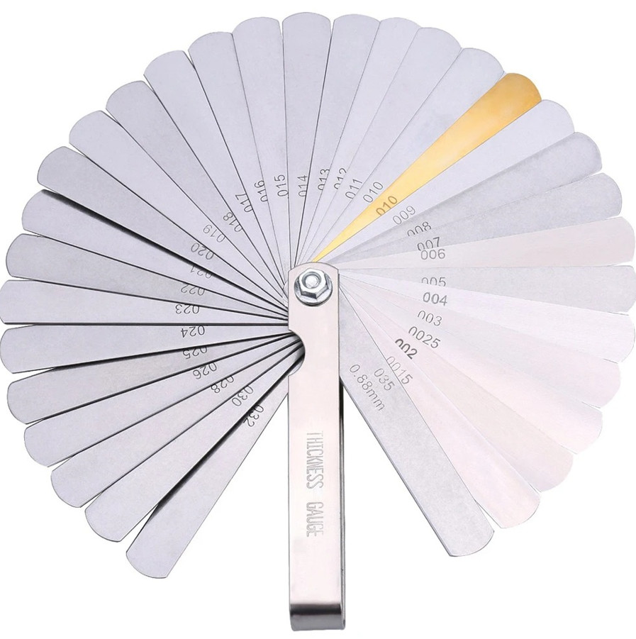 1pc 32-Blade Feeler Gauge Set Stainless Steel Dual Marked Metric & SAE – NEW