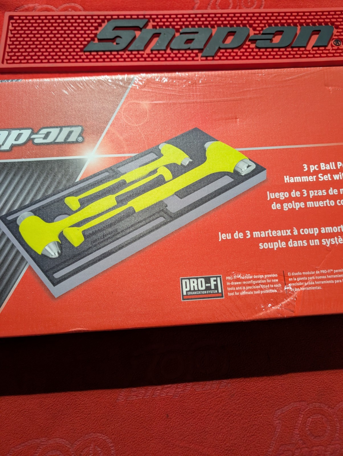 Snap On BRAND NEW #HBBD301DTFHV 3pc Ball Peen Soft Grip Dead Blow Set 16/32/56