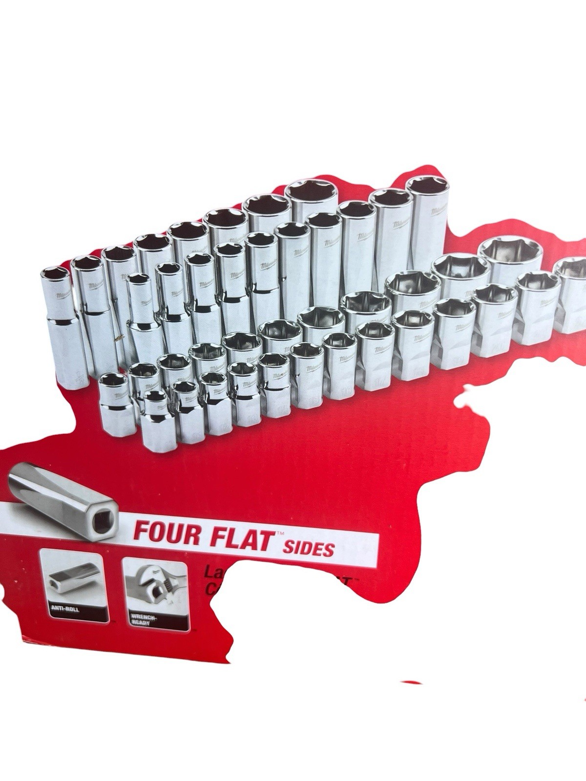 🚗 Milwaukee 48-22-9010 47 Piece SAE And Metric 1/2″ Drive Socket Set NEW