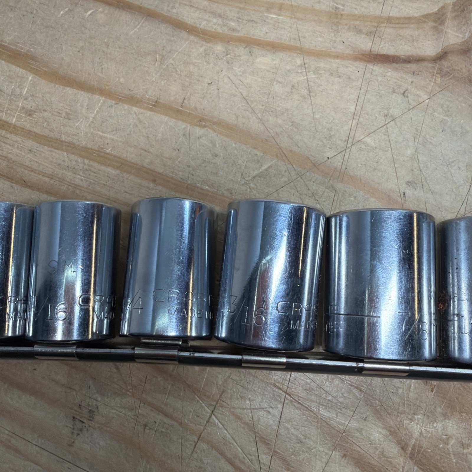 Craftsman SAE Shallow Socket Set 1/2″ Drive 12 Point 9/16″ to 1-1/16″ 9pc USA