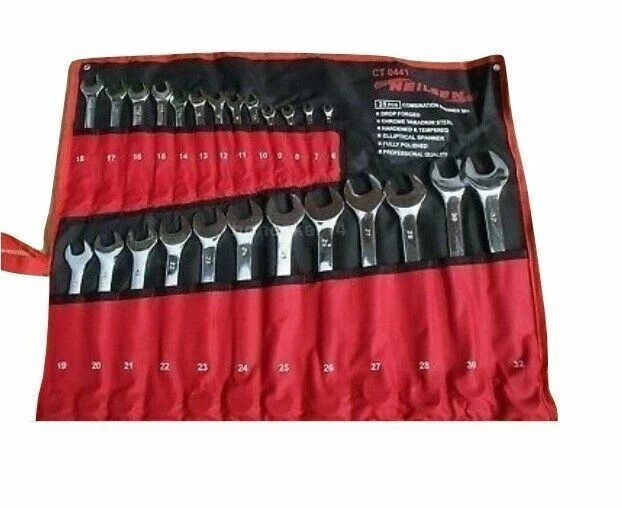 Neilsen CT0441 25pc Combination Spanner Set Metric Chrome Vanadium Tool Kit