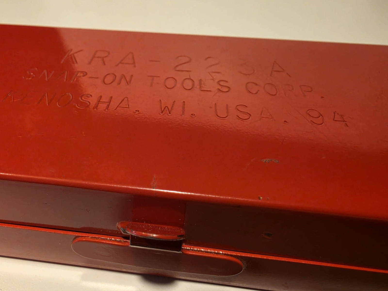 Vintage Snap On Tools KRA223A 1/4″ Drive Socket Set Tool Box 1994 Date Code NICE