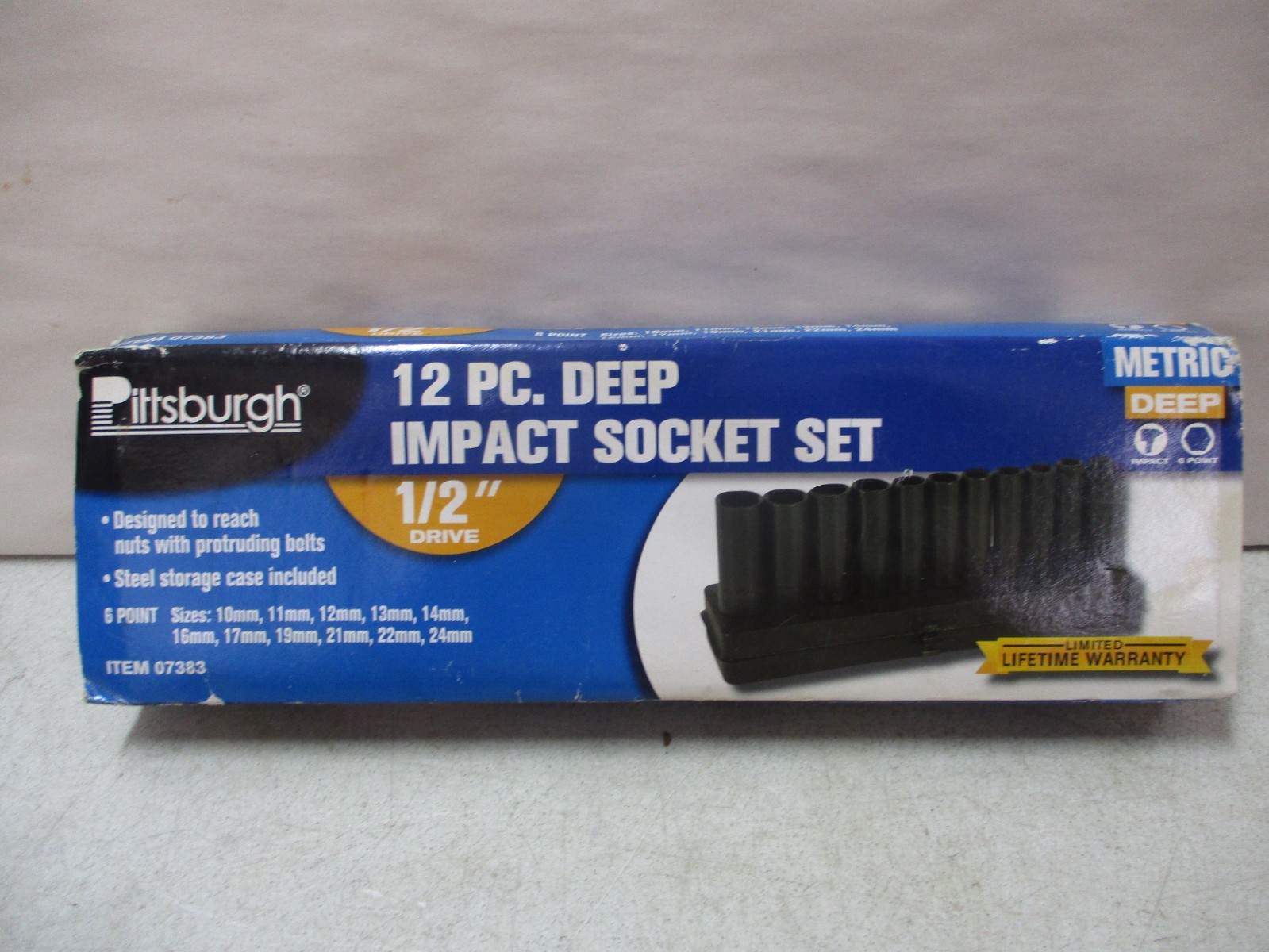 Pittsburgh 12 Piece Deep Impact Socket Set