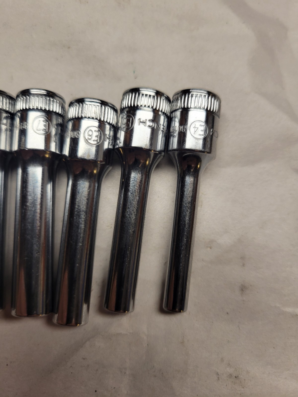 Gearwrench 6pc 1/4″dr Deep E-Torx Socket Set E4, E5, E6, E7, E8 & E10 #80322 EXC