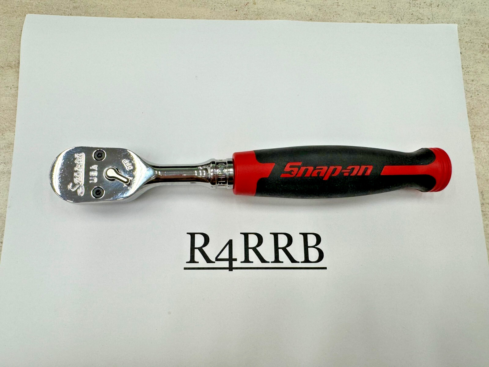 Snap-on Tools USA NEW 3/8″ Drive 100 FINE Tooth RED Soft Grip Ratchet FH100R