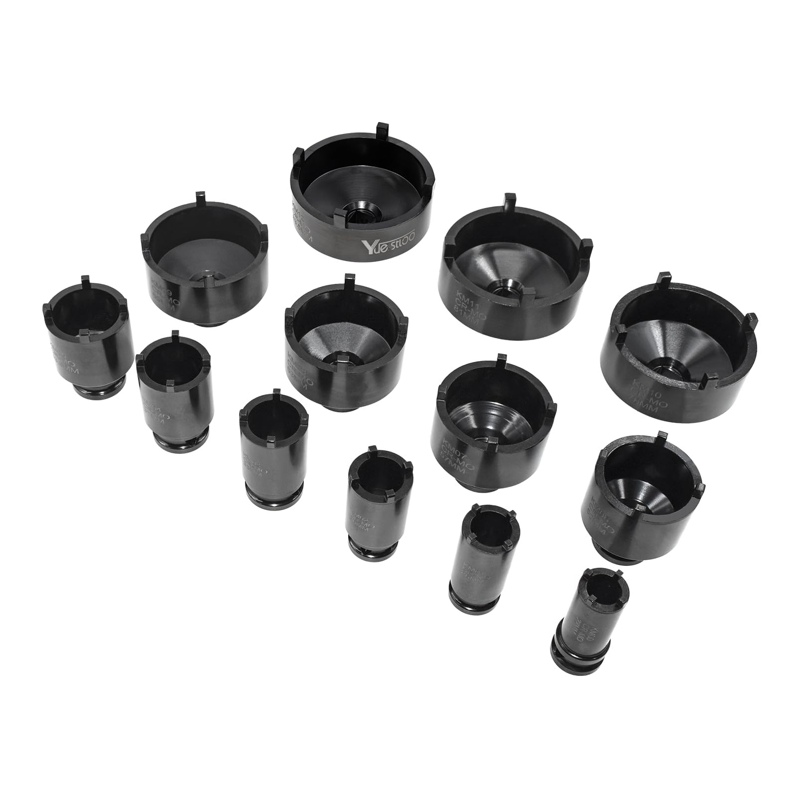 Yuesstloo 13 PCS Spindle Nuts Socket Kit Ball Joints Axle Locknut Remove kkk1