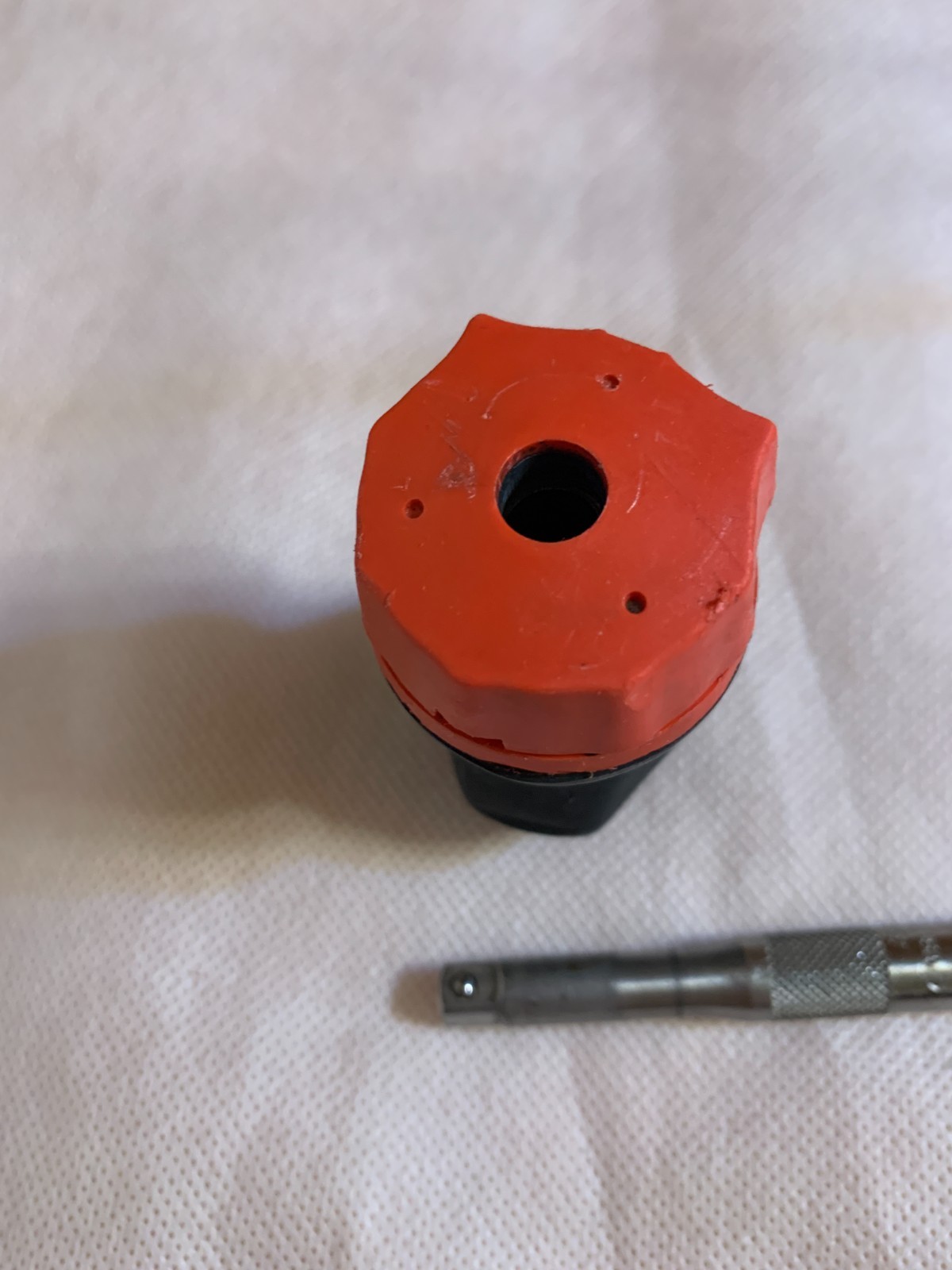 Snap-On Soft Grip Stubby Ratcheting Screwdriver Handle (Red) with Mag. holder