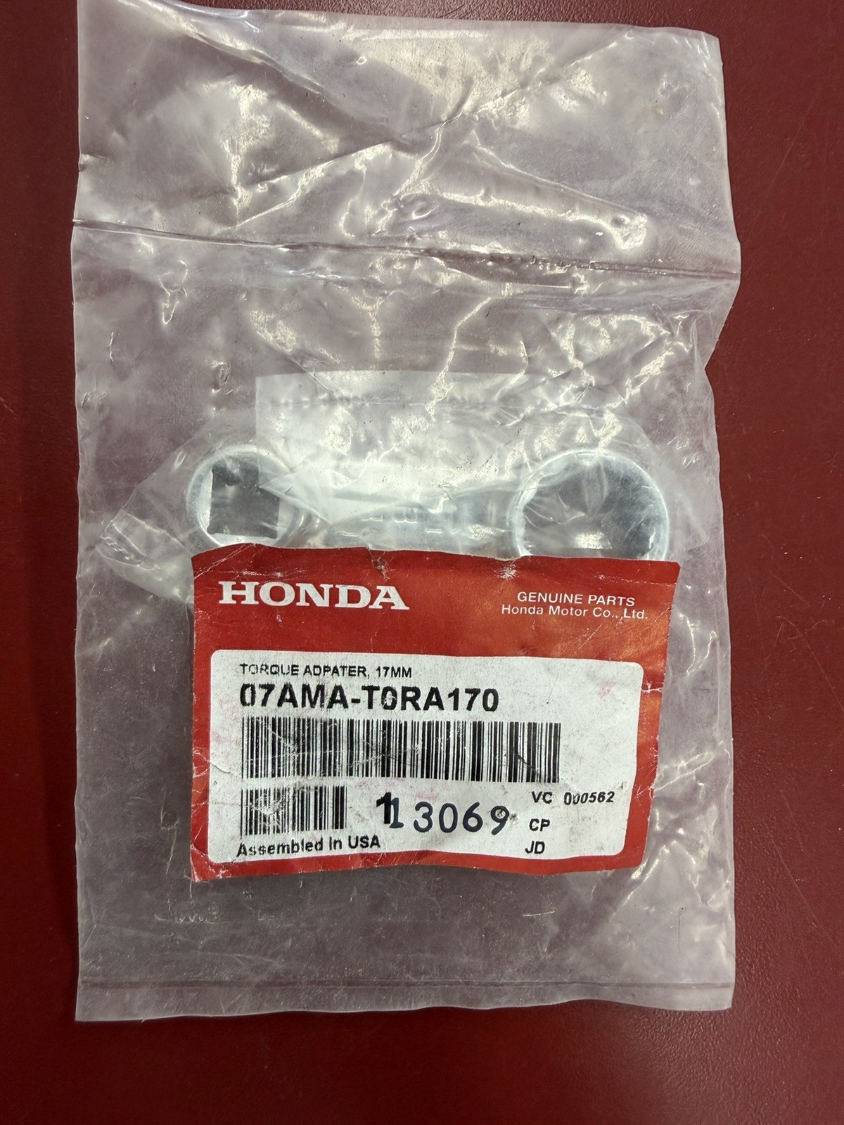 Genuine OEM Honda Special Tool 07AMA-T0RA170 Torque Adapter 17mm NEW