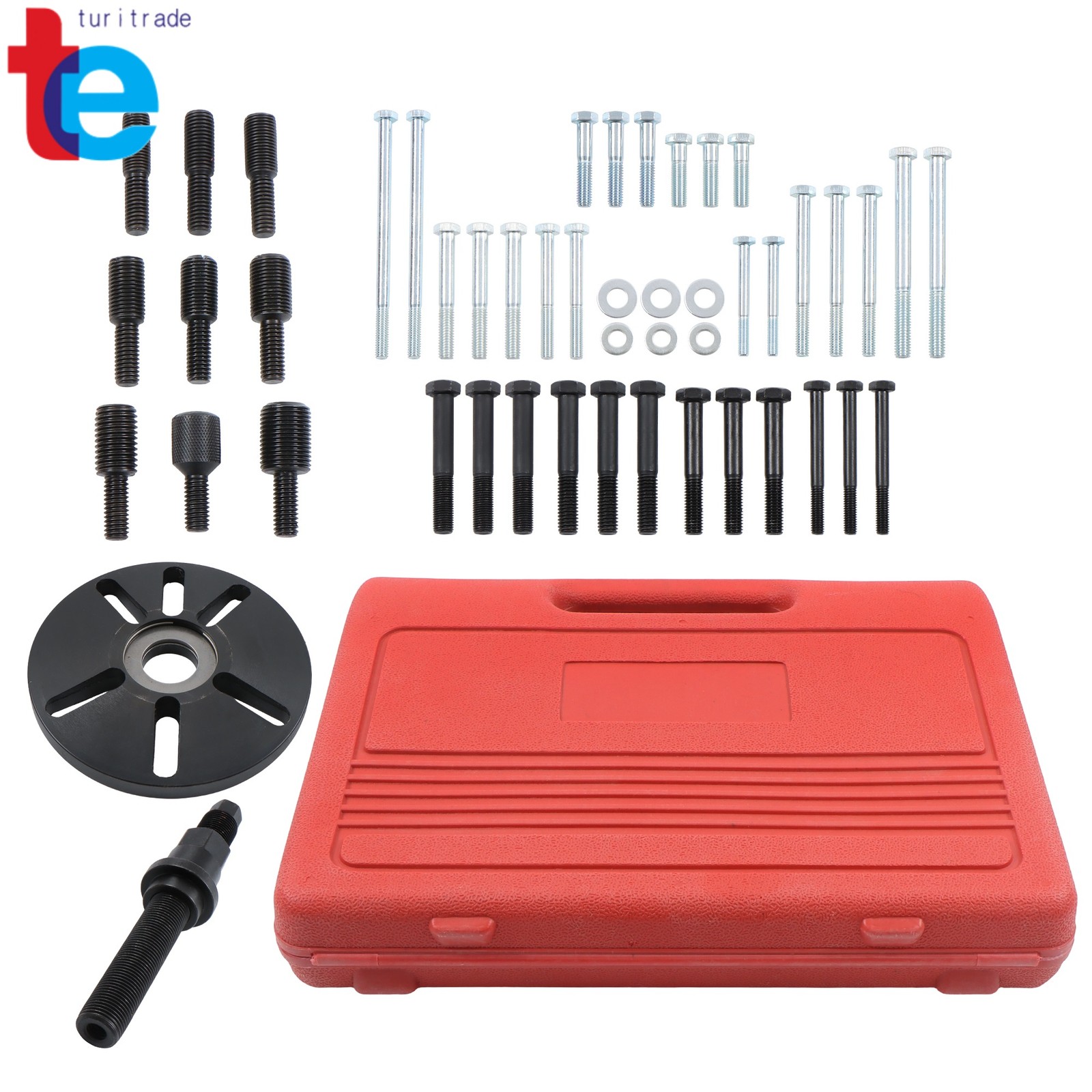 Harmonic Balancer Puller Removal & Install Tool Set Flywheel Crankshaft Kit New