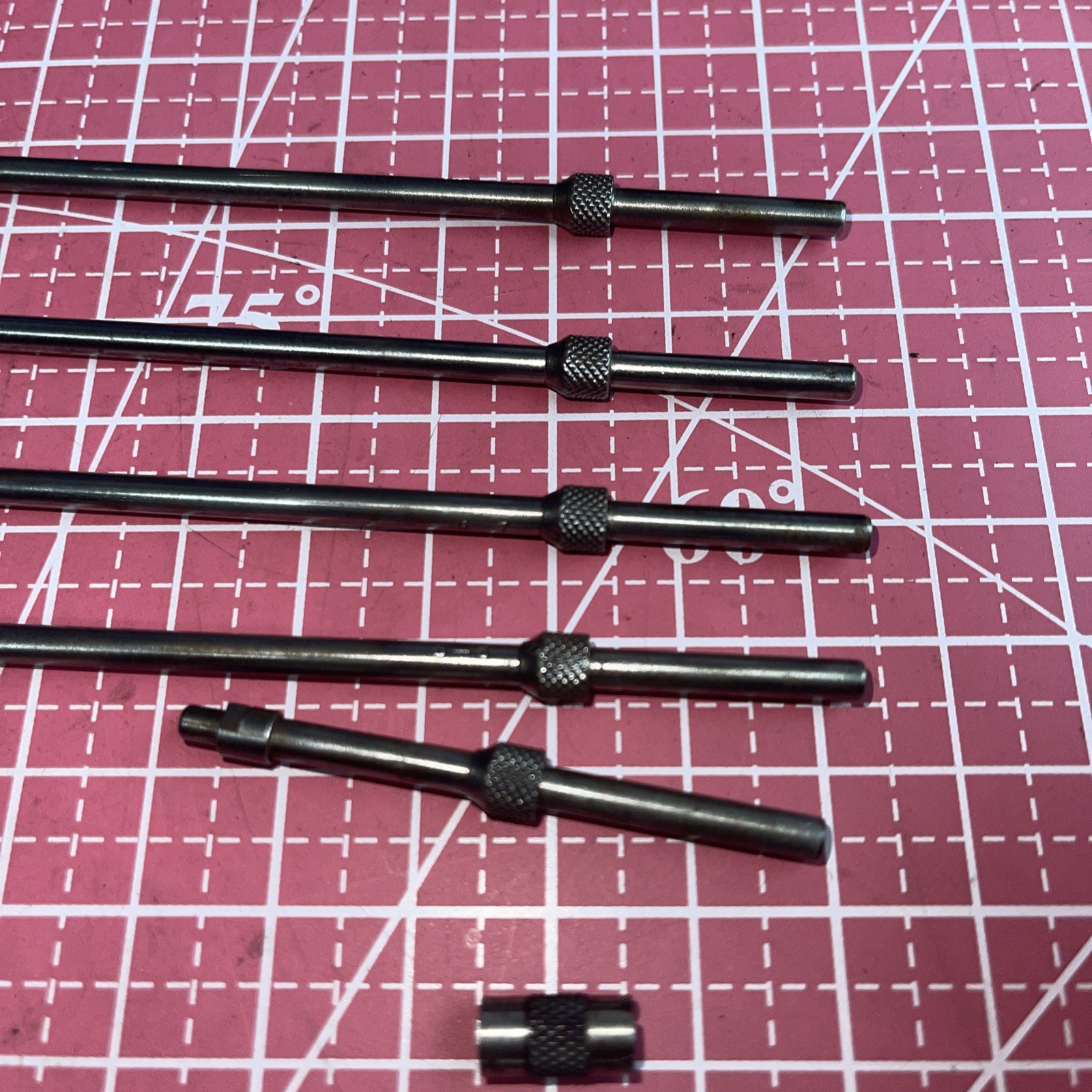 Vintage LS Starrett USA No 124 Inside Micrometer Partial Set 7 Piece Satin