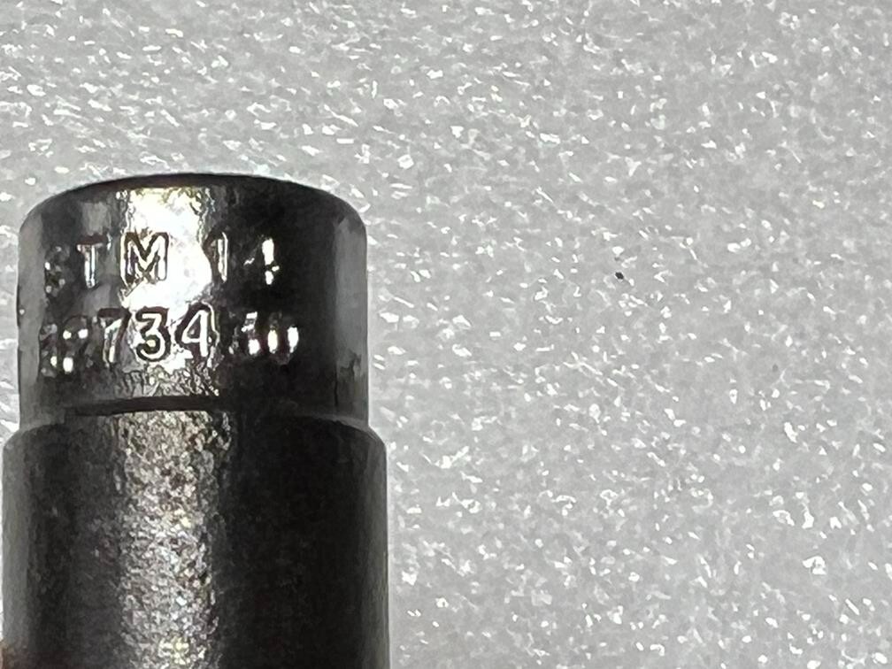 7/16″ SAE SNAP-ON Tools STM14 Flank Drive Deep Socket 1/4″ Drive 6 point USA VTG
