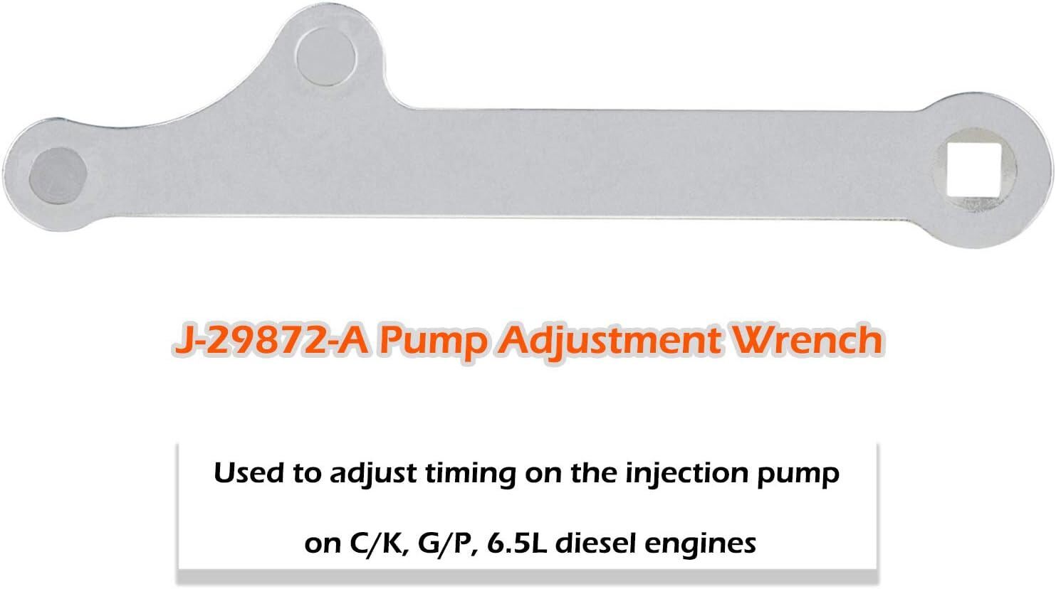 J-29872-A Injection Pump Adjusting Wrench for Diesel Engines 6.2 6.5L 1/2″ Drive