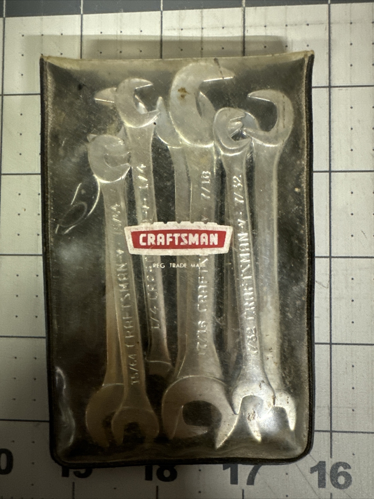 Sears Craftsman 8pc SAE 9-4306 Open End Ignition Wrench Set USA Vintage