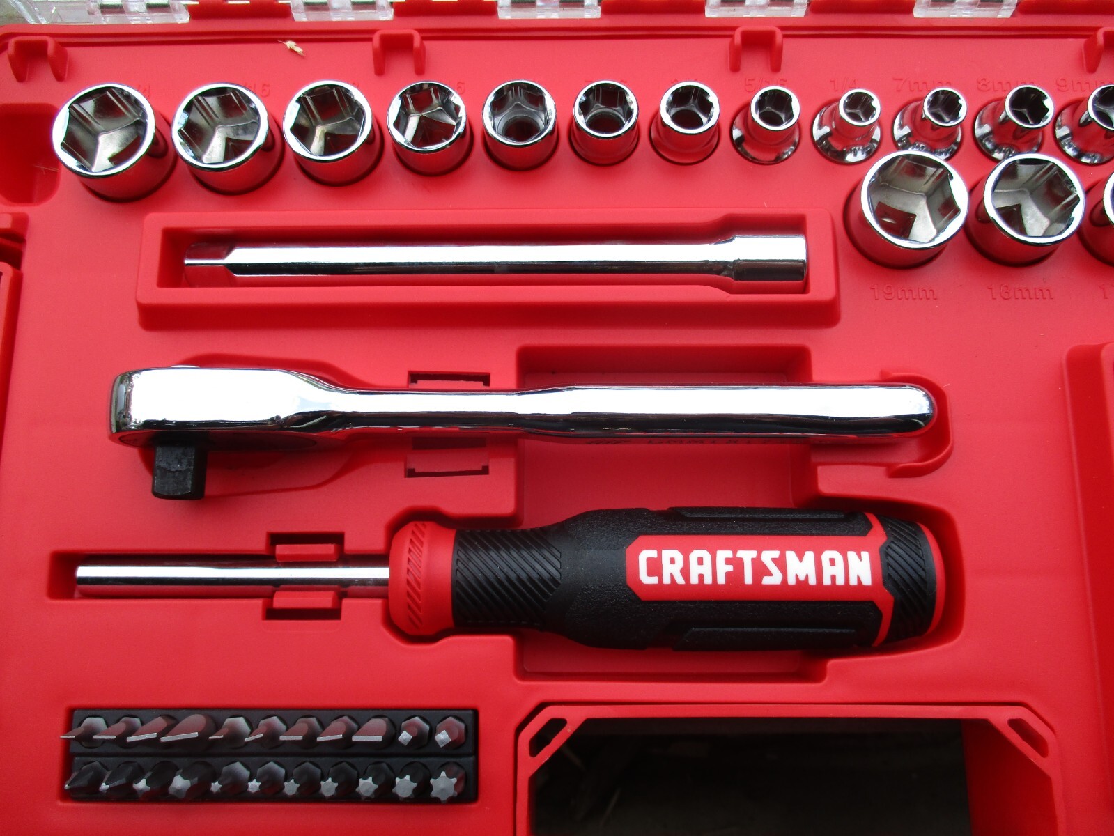 New Craftsman 63-Piece Standard and Metric Combination Chrome Mechanics Tool Set