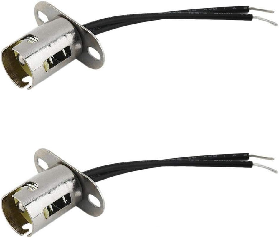 2PCS BAY15D 1157 LED Light Bulb Socket Holder with Wire Connector for Car…