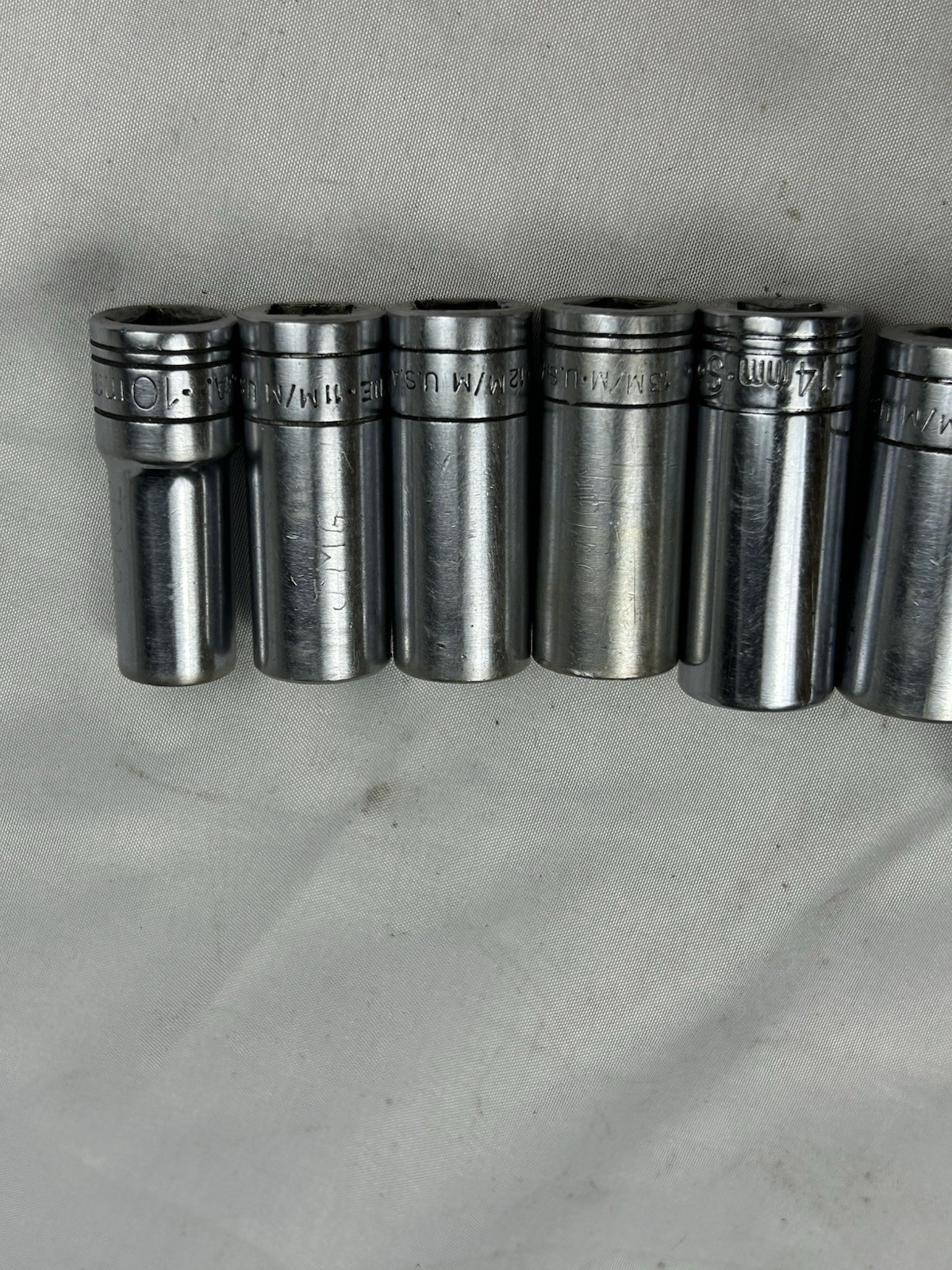 VTG SK Tools 3/8 Dr 8pc Metric DeepWell Socket Set 6pt 10mm-19mm USA