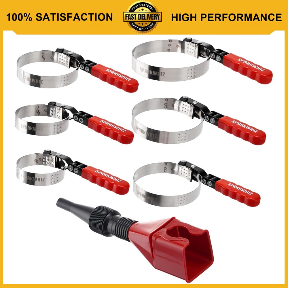 SPARKWHIZ 7 IN 1 Oil Filter Wrench Oil Filter Removal Tool Set 2-1/6″ 5-1/4″
