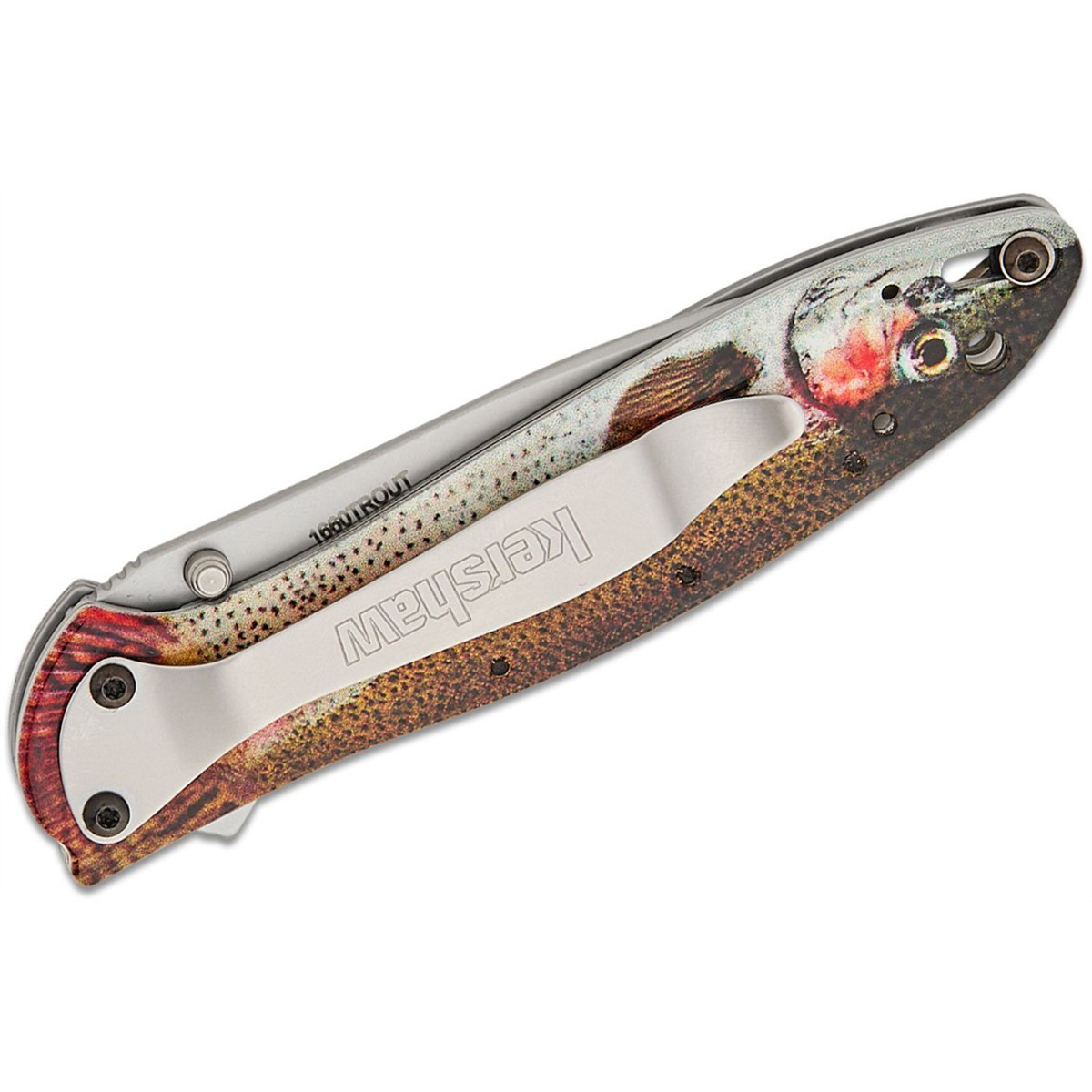 Kershaw 1660TROUT Leek Assisted Opening Knife USA Made Trout Edition 14C28N