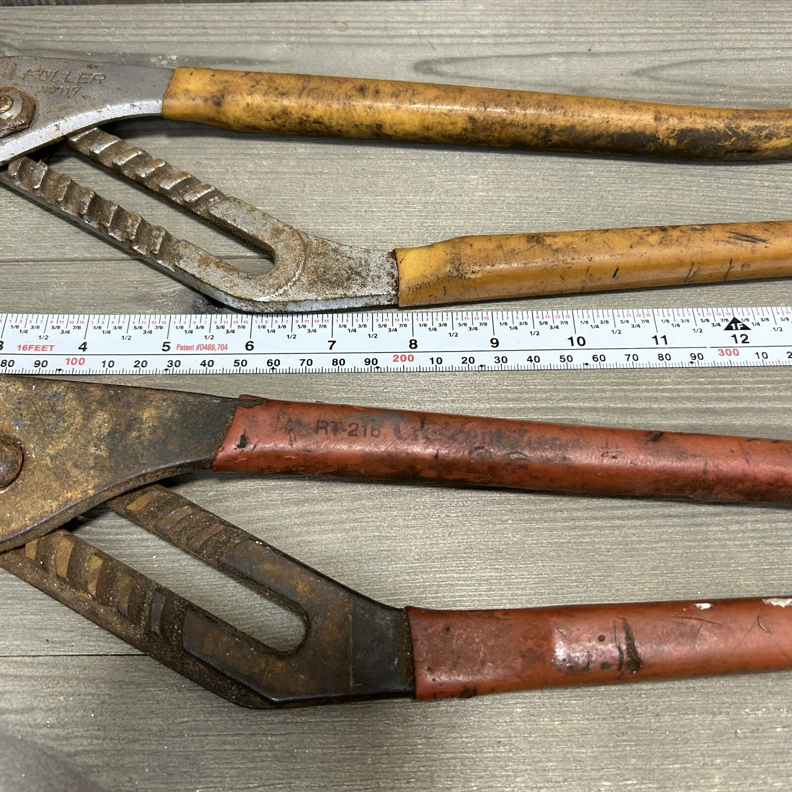 Vintage Fuller No.117 & Crescent RT-216 16” Straight Jaw Tongue Groove Pliers(2)