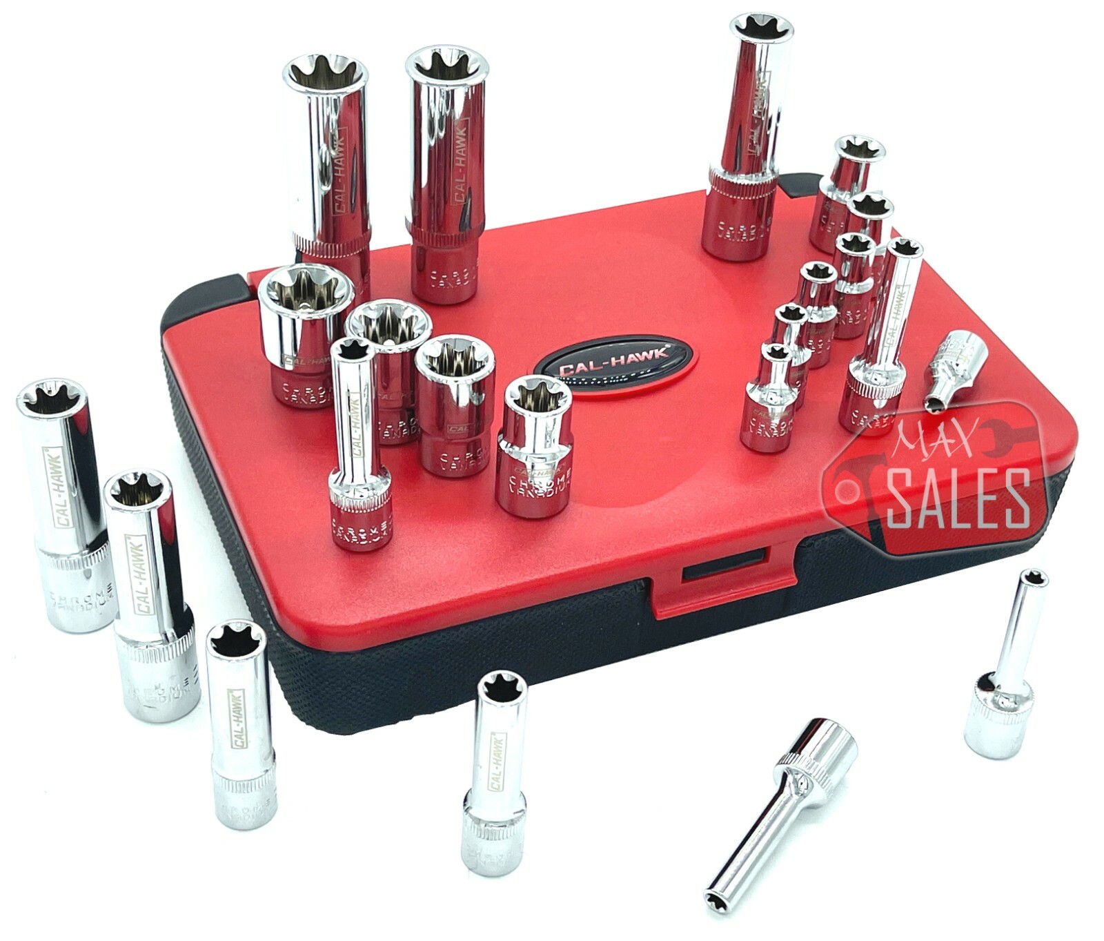 New 22PC 1/4″ & 3/8″ DR. Female TORX Socket Set Star Socet E4-E10 E11-E18 Skts