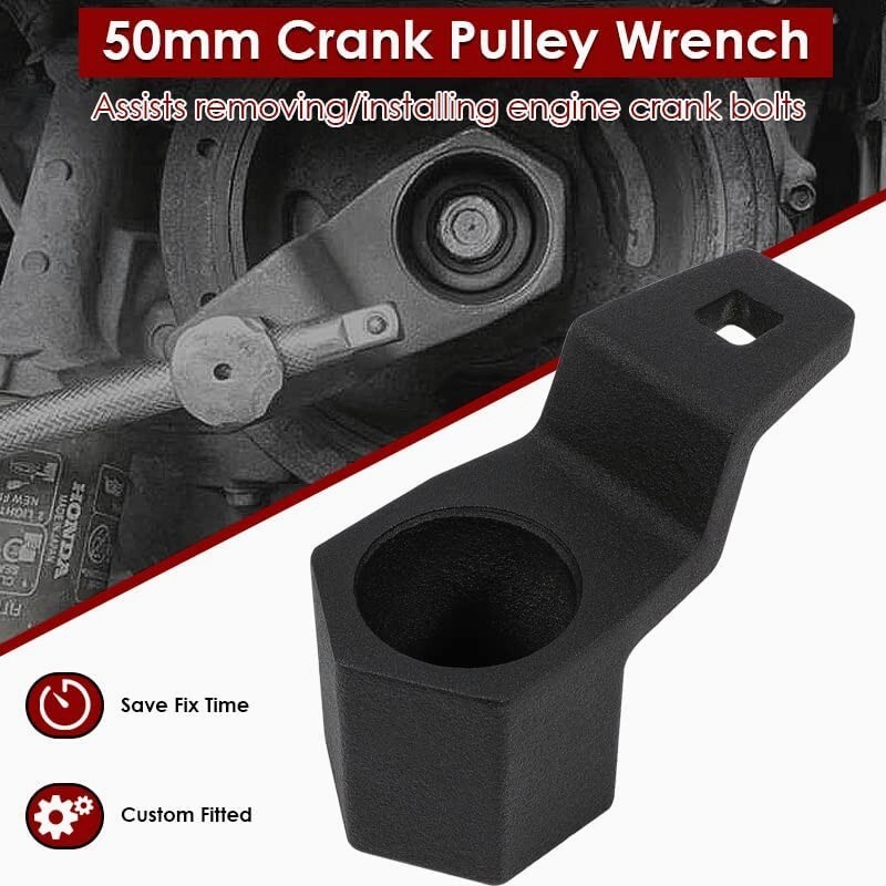 50mm Crankshaft Crank Pulley Wrench Holder Tool for Honda and Acura Engines