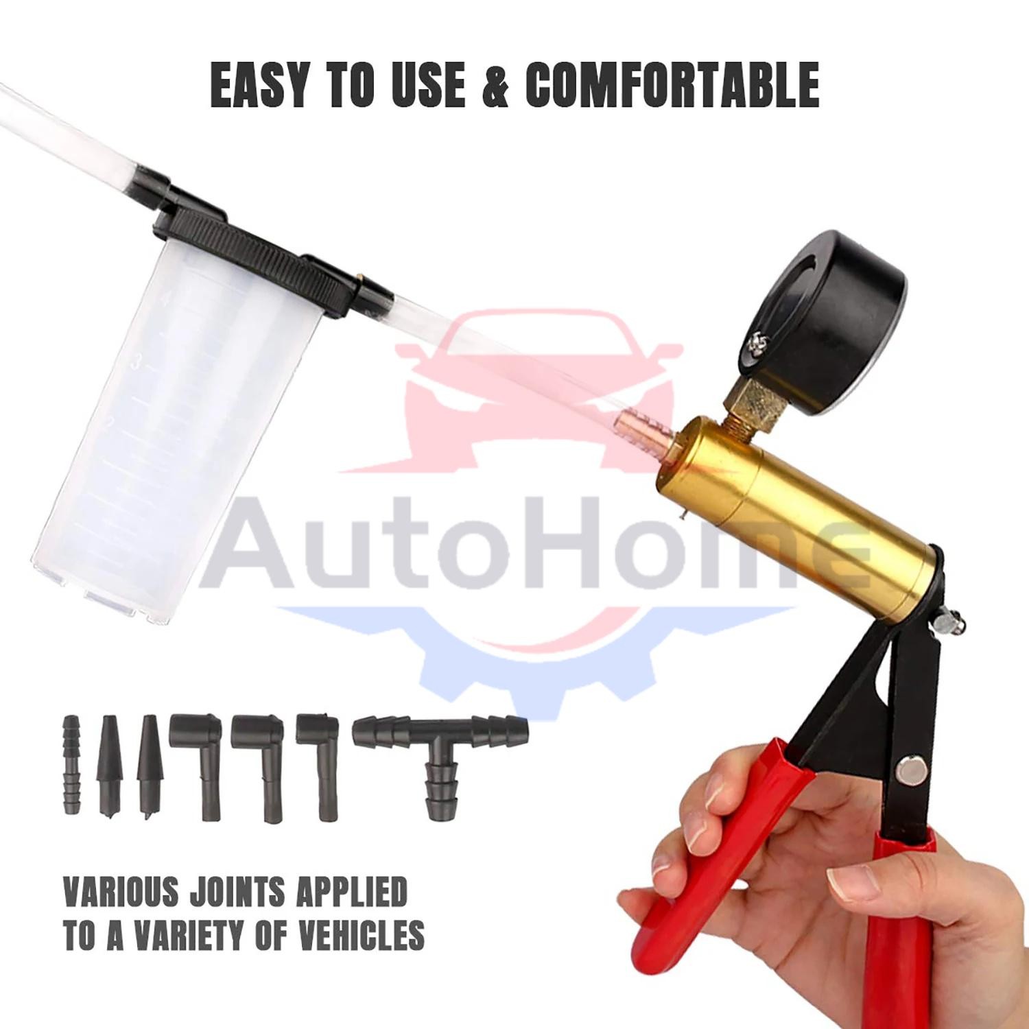 Hand Held Vacuum Pressure Pump Tester Set Brake Fluid Bleeder Bleeding Kit +Box