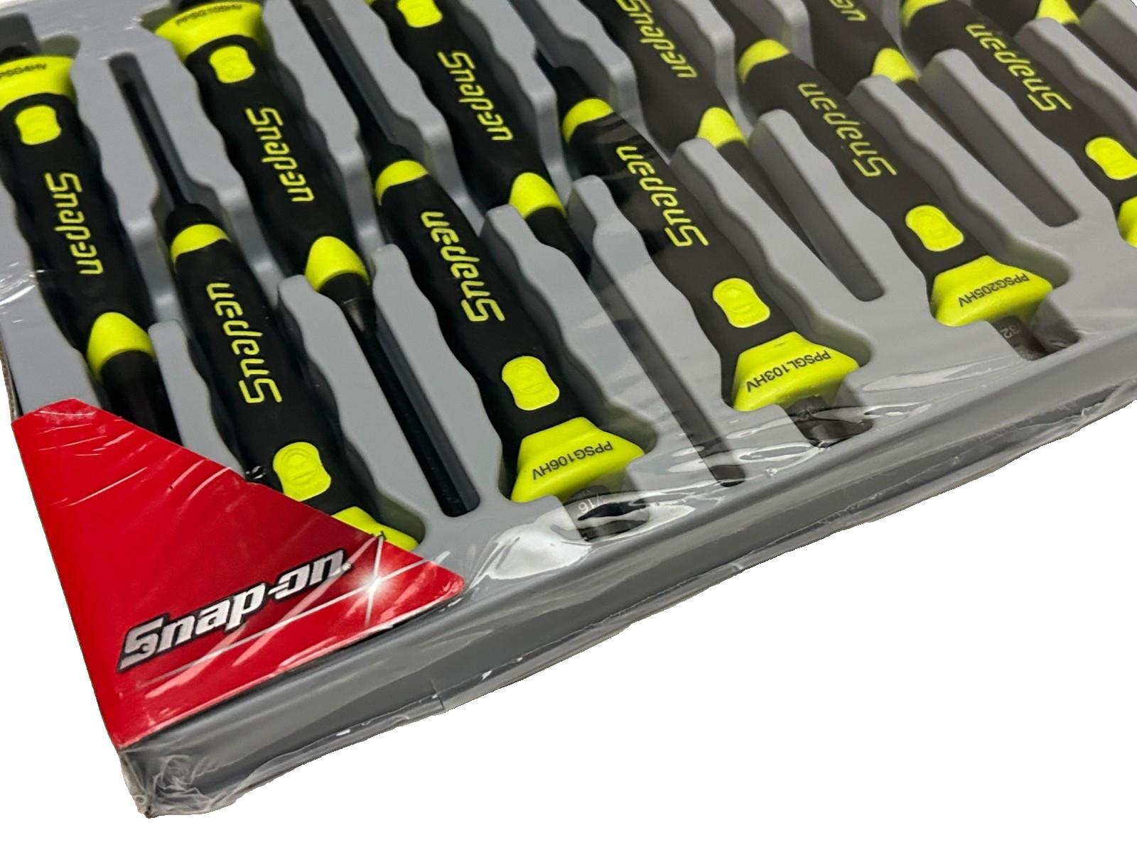 Snap-on Tools 14pc Hi-Viz Yellow Soft-Grip Punch & Chisel Set PPCSGL714HV NEW