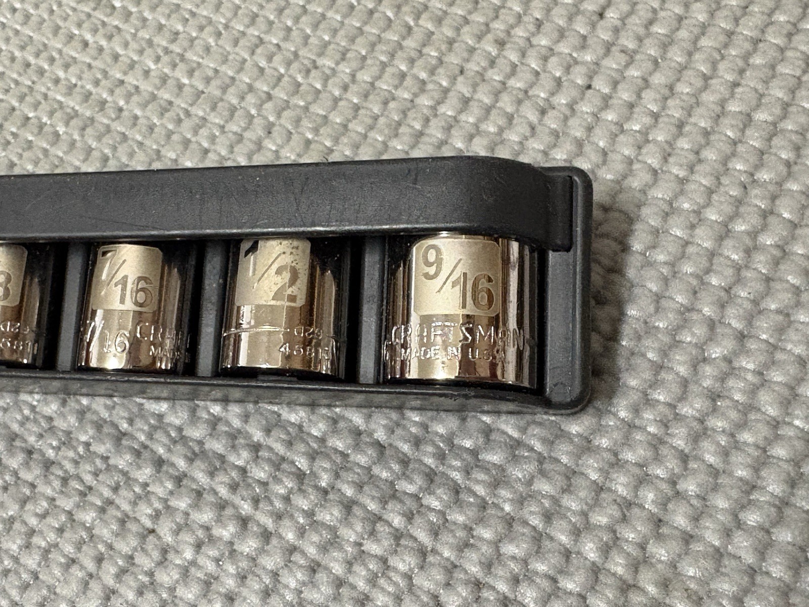 NOS Sears Craftsman 10pc 1/4” Drive Easy Read Socket Set 34560 G2D USA Dual Mark
