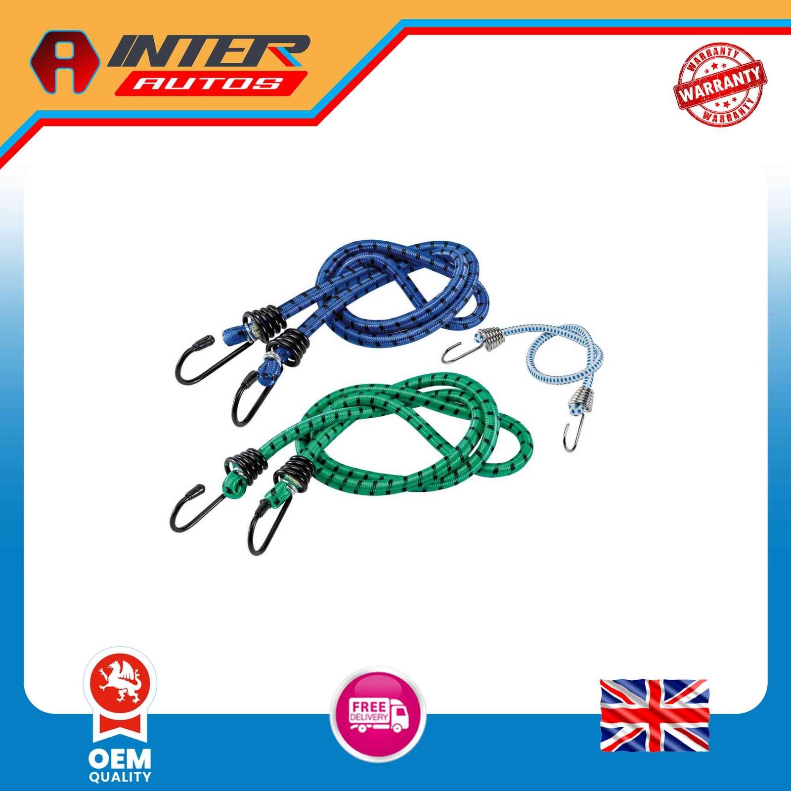 Draper Assorted Bungee Cords (Pack of 8) 82768