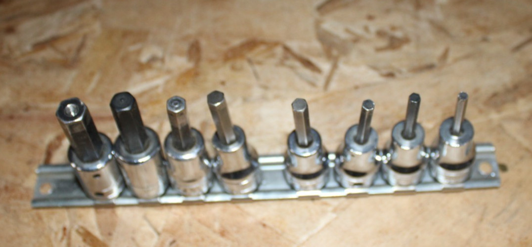 SNAP ON SAE HEX DRIVER 3/8″ DR 8 PIECE SOCKET SET 1/8″ TO 3/8″ 208EFAY