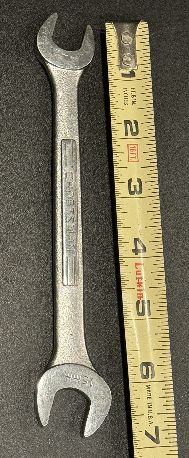Craftsman VV- 44507 13mm x 15mm Metric Chrome Open End Wrench USA