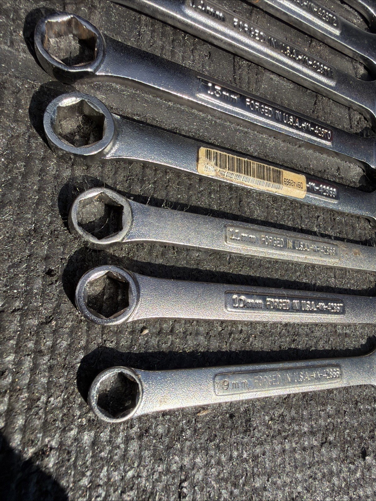 10pc Sears Craftsman USA 6 Point Metric Combination Wrench Set 9-18mm Many New