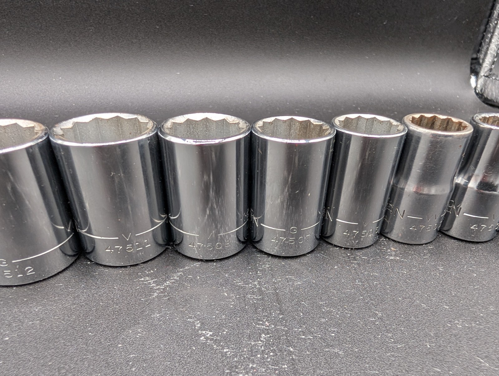 Craftsman Vintage 12pc Socket Set 1/2″ Dr 12 Pt Shallow 7/16″ to 1 1/8” G, V USA
