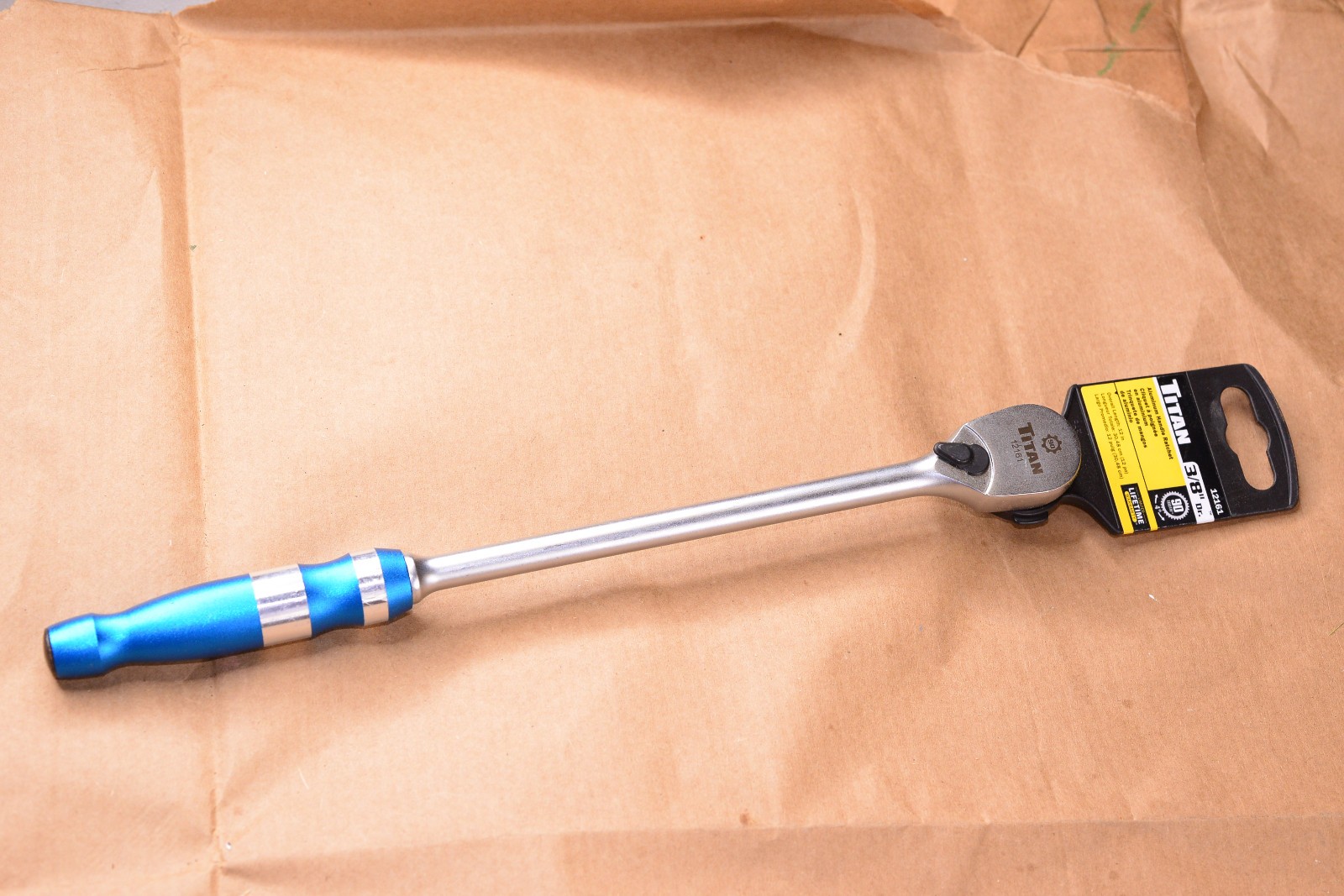 Titan Tools 12161 3/8″ Drive x 12″ Sealed Head Ratchet Tool Garage 90 Tooth