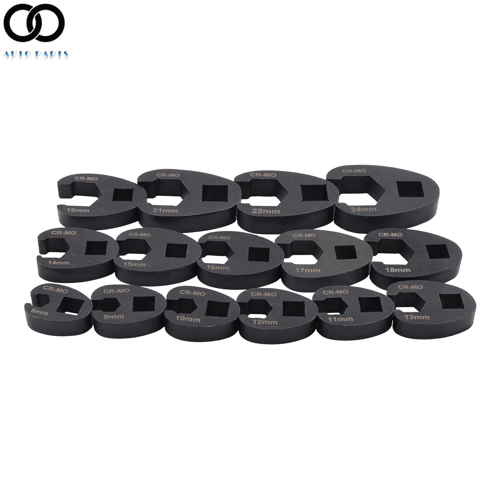 15PCS Crows Foot Wrench Set 1/2″ and 3/8” Drive Flare Nut Crowfoot Wrench Set