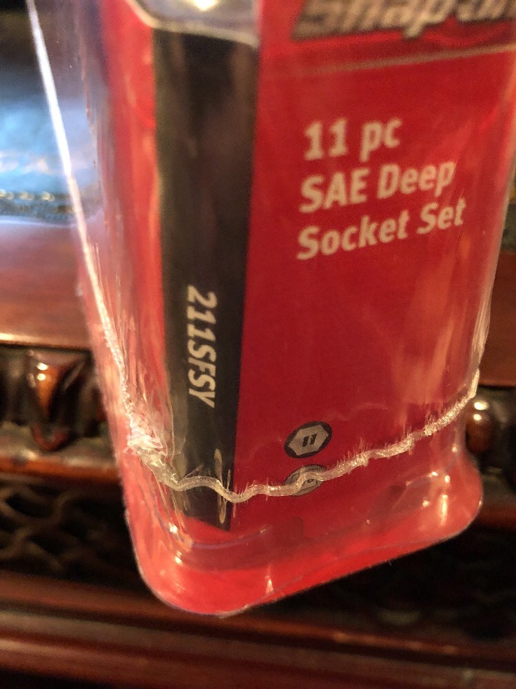 Snap-on 211sfsy 11 pc 3/8″ drive 6 point sae deep flank drive socket set sealed