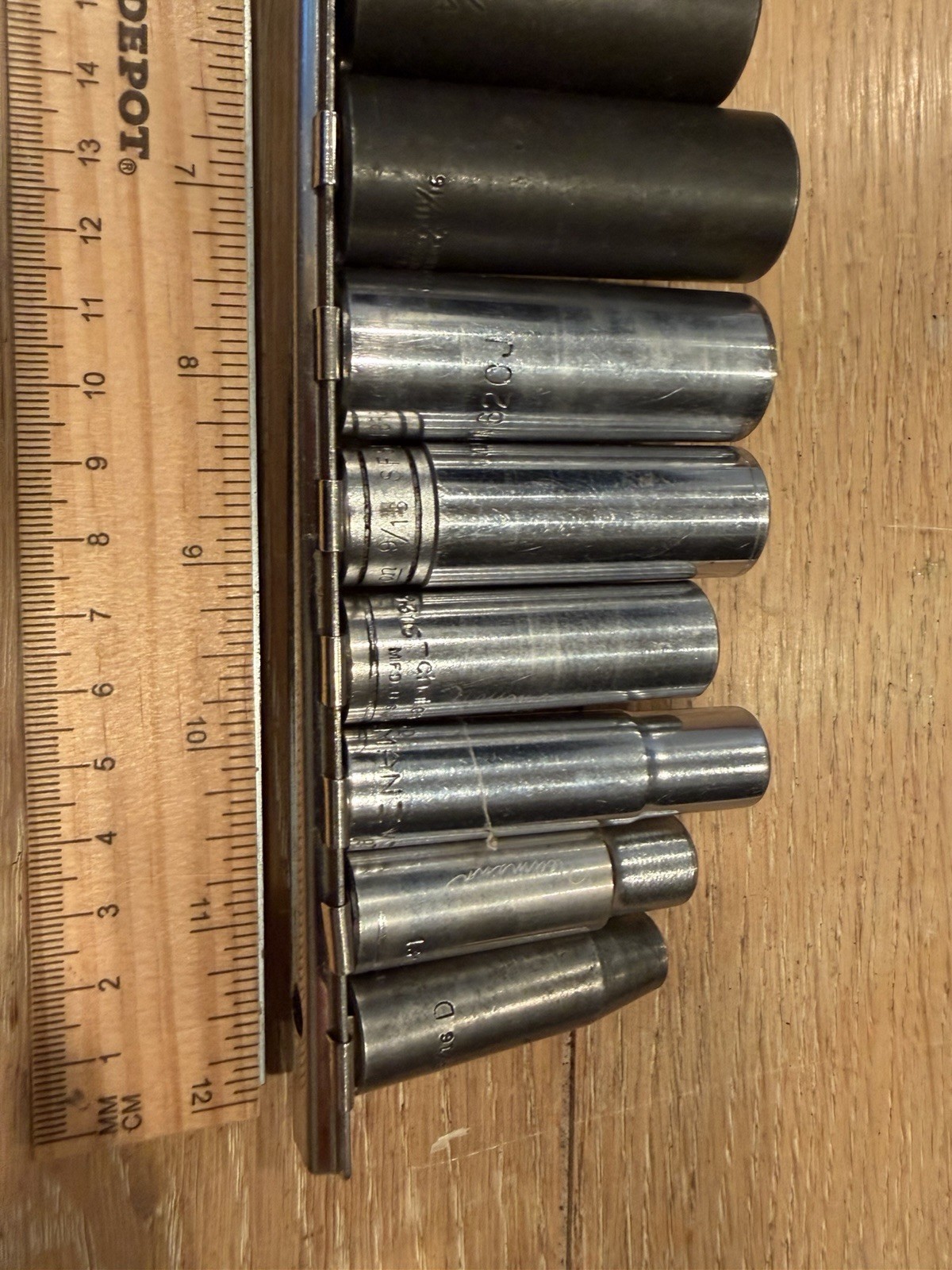 Set Of Drive Sockets, Various Sizes, Some Proto Brand, Some thorsen