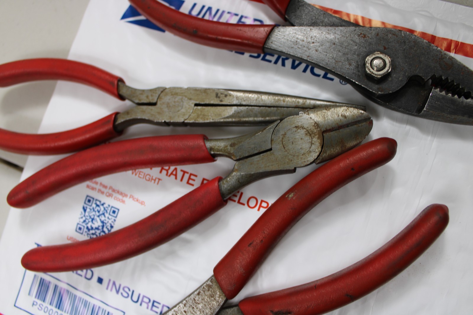 Snap On USA 6pc RED Grip Cutters & Pliers 47CP 96BCP 32BCP 87BCP 96BCP 97BCP